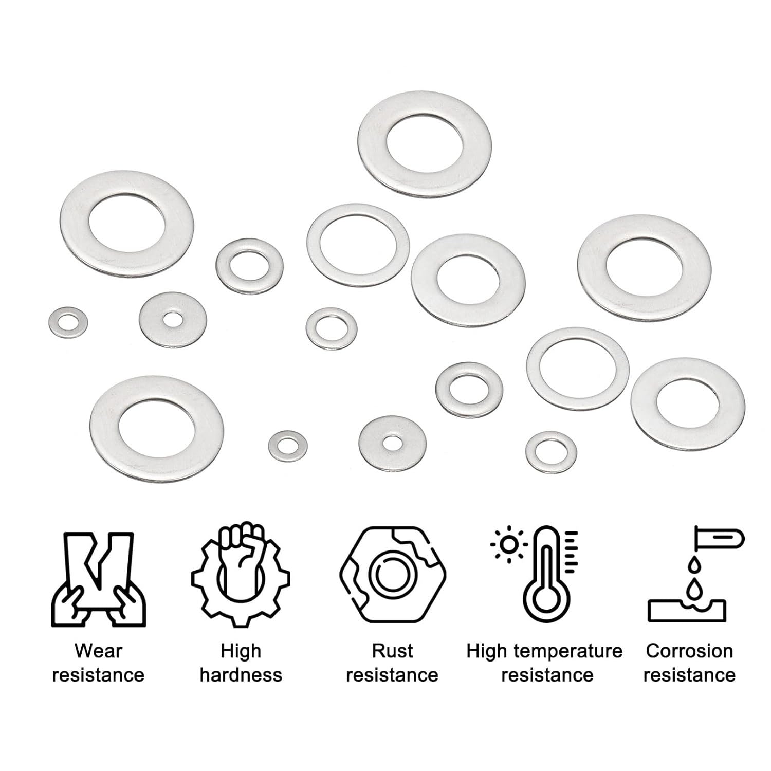 Galvanized circular smooth gasket spacer flat washer,smooth surface, high hardness, durable