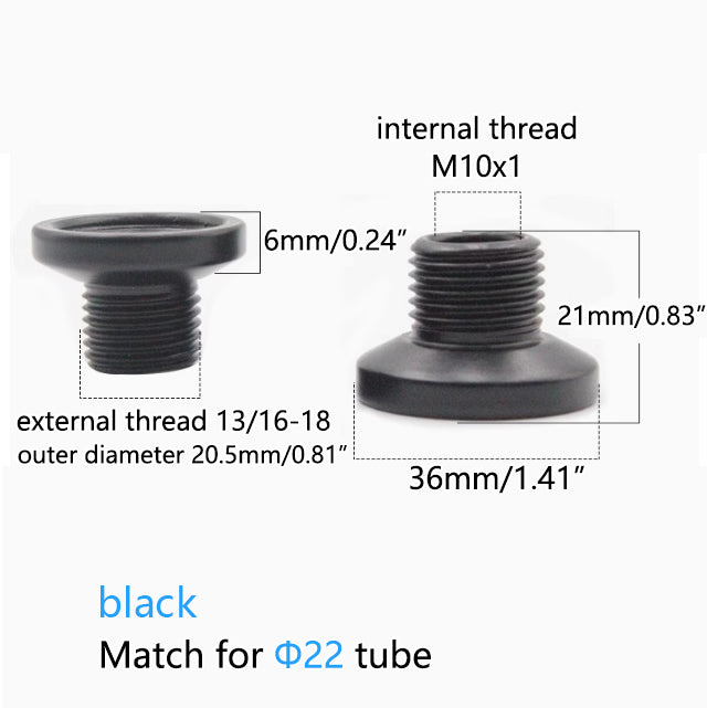 Floor lamp inner threaded tube oblique joint adapter