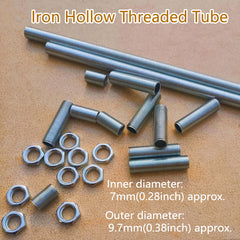 M10*1 Threaded  Hollow Tube Zinc Plated Iron Lamp Pipe Outside All Threaded Rod Hollow Connector Tube