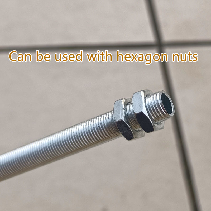 M10*1 Threaded  Hollow Tube Zinc Plated Iron Lamp Pipe Outside All Threaded Rod Hollow Connector Tube