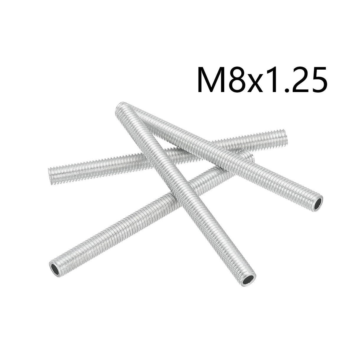 M8x1.25 threaded hollow pipe coarse thread tube  pole