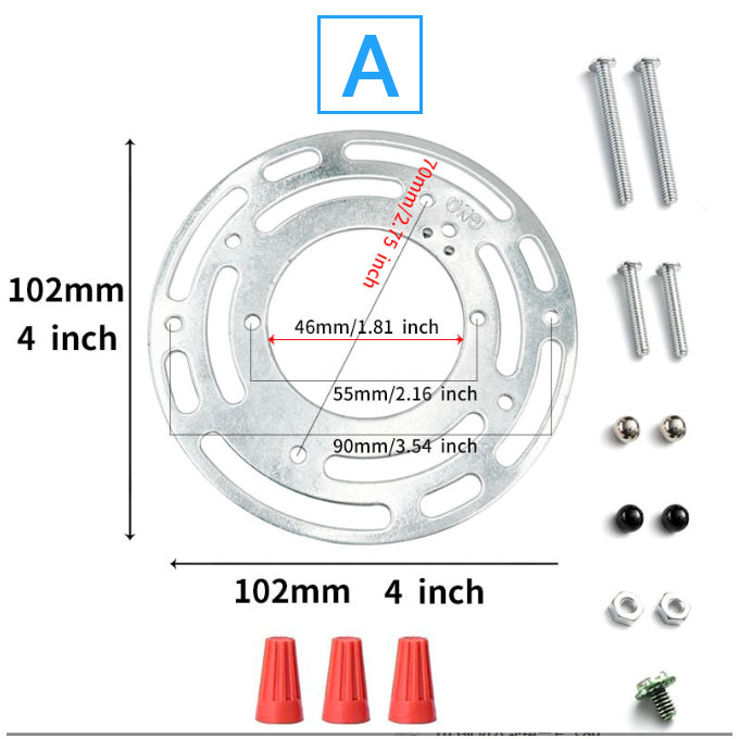 Universal Light Fixture Mounting Bracket  Steel Round Light Crossbar, Mounting Bracket for Wall Light, Ceiling Light, Chandelier