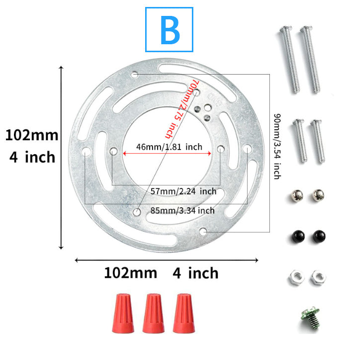 Universal Light Fixture Mounting Bracket  Steel Round Light Crossbar, Mounting Bracket for Wall Light, Ceiling Light, Chandelier