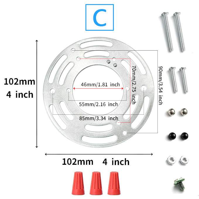 Universal Light Fixture Mounting Bracket  Steel Round Light Crossbar, Mounting Bracket for Wall Light, Ceiling Light, Chandelier