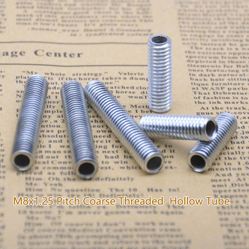 M8x1.25 threaded hollow pipe coarse thread tube  pole