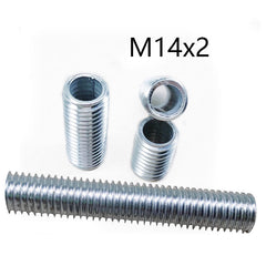 M14x2 threaded hollow pipe coarse thread tube bar, Center hole to pass wires through