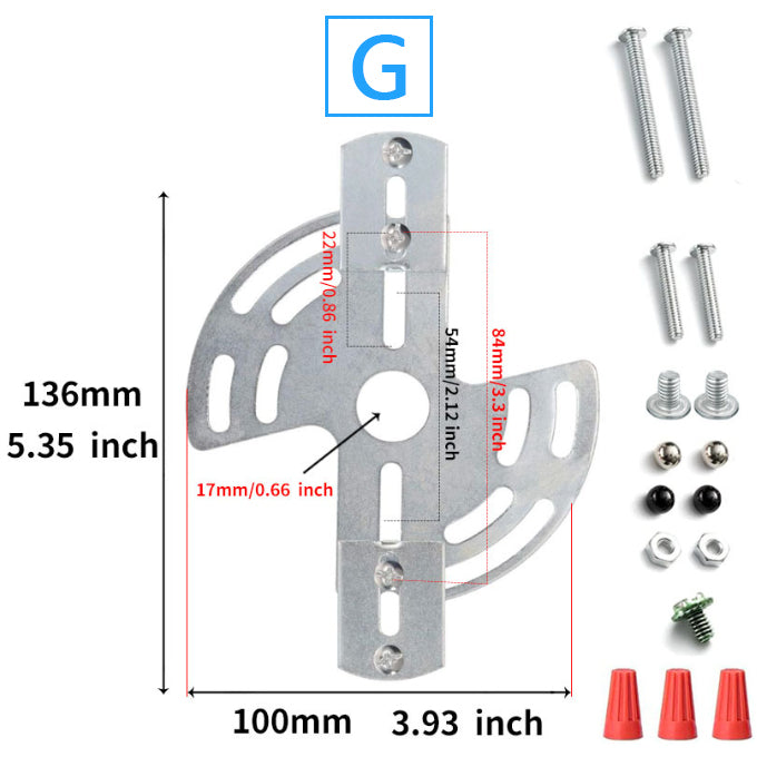 Universal Light Fixture Mounting Bracket  Steel Round Light Crossbar, Mounting Bracket for Wall Light, Ceiling Light, Chandelier