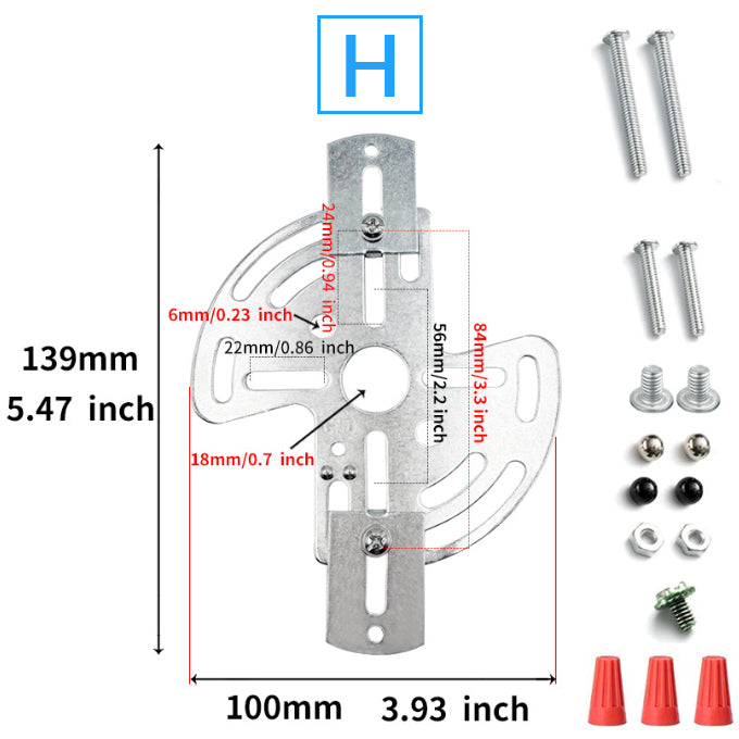 Universal Light Fixture Mounting Bracket  Steel Round Light Crossbar, Mounting Bracket for Wall Light, Ceiling Light, Chandelier