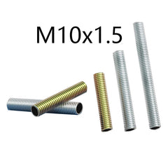 M10x1.5 coarse threaded hollow tube pipe rod  full outer threaded wire through