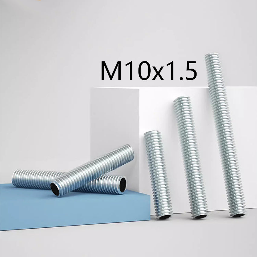 M10x1.5 coarse threaded hollow tube pipe rod  full outer threaded wire through